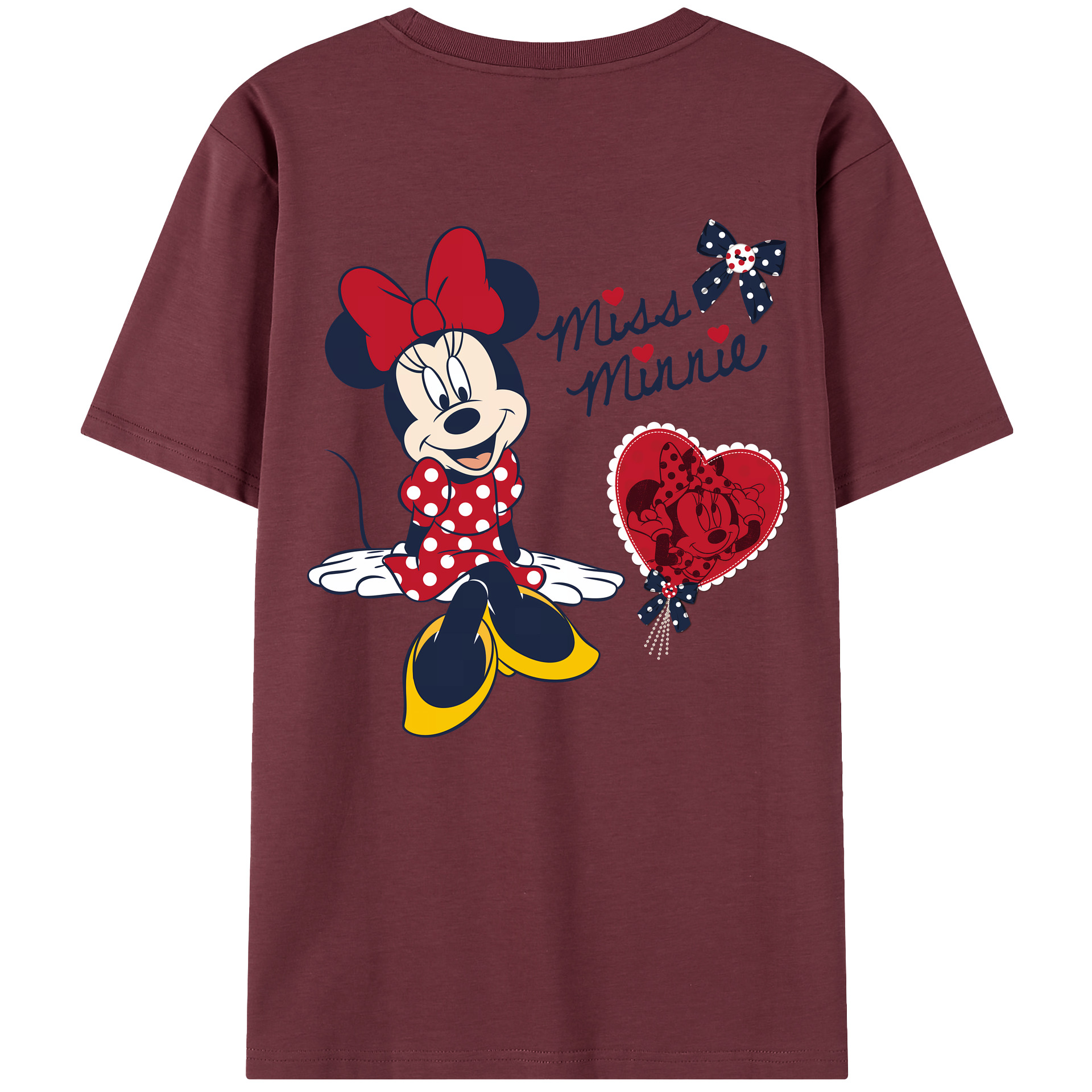 （画像用） ミッキーマウス Mickey Mouse 綿100％半袖Tシャツ（背面プリント）